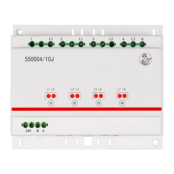 智能家居产品名称:导轨式灯光执行器,智能家居设备型号:550004/10J